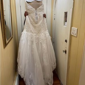 White wedding dress worn one time.